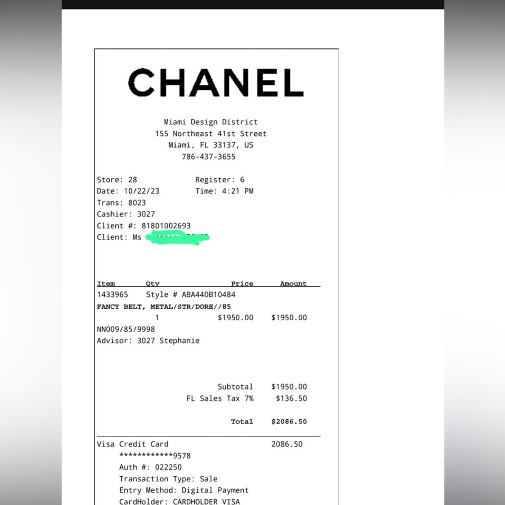 Crystal CC Fancy Chain Belt 85 34 Gold New - Picture 2 of 7